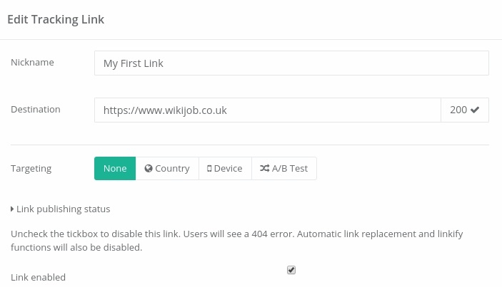  How to disable a Linkly link